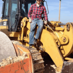 Gabi Sackett on the Tractor, building up Israel