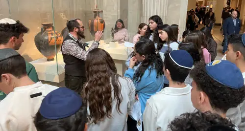 Kids engaged in a museum tour