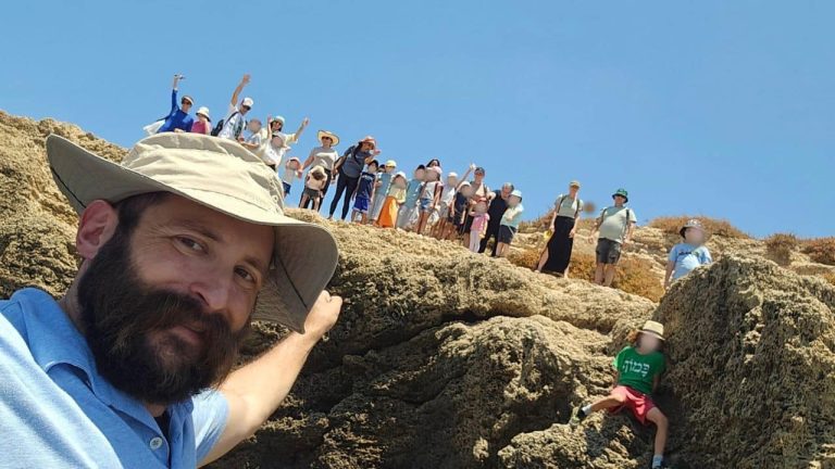With my Homeschool history class at Tel Dor. Photo: Nachliel Selavan With my Homeschool history class at Tel Dor. Photo: Nachliel Selavan