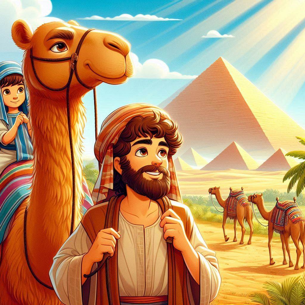 Abraham and Sarah going down to Egypt